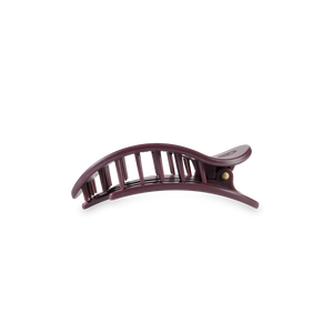 TELETIES - Round Flat Hair Clip | Small | Burgundy Bliss