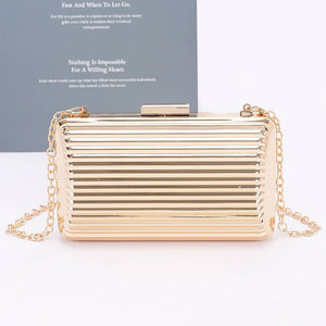 Metal Case Clutch: Silver