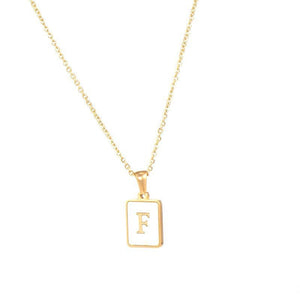 Square Initial Necklace