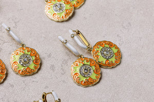 St Armands Designs of Sarasota - Orange Diamond Capri Tiles