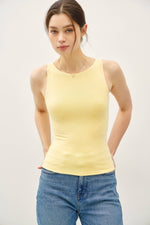 Boat Neck Tank: Lemon