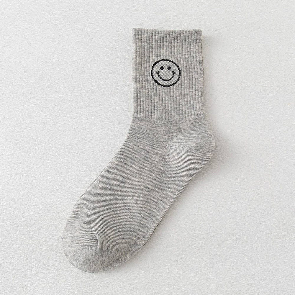 Heather Gray Smile Sock