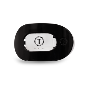 TELETIES - Round Flat Hair Clip | Small | Jet Black