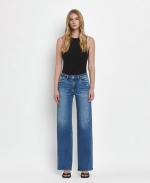 Mid Rise Wide Leg Jeans