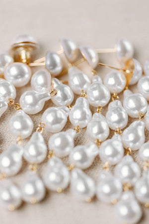 St Armands Designs of Sarasota - Natural Pearl Statement Drop Earrings