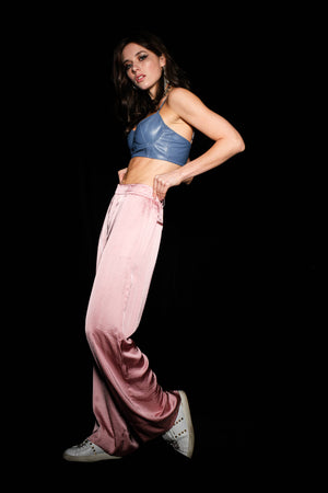 Pink Satin Trouser