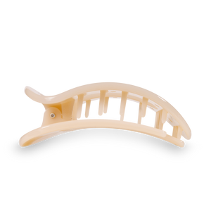 TELETIES - Round Flat Hair Clip | Large | Almond Beige