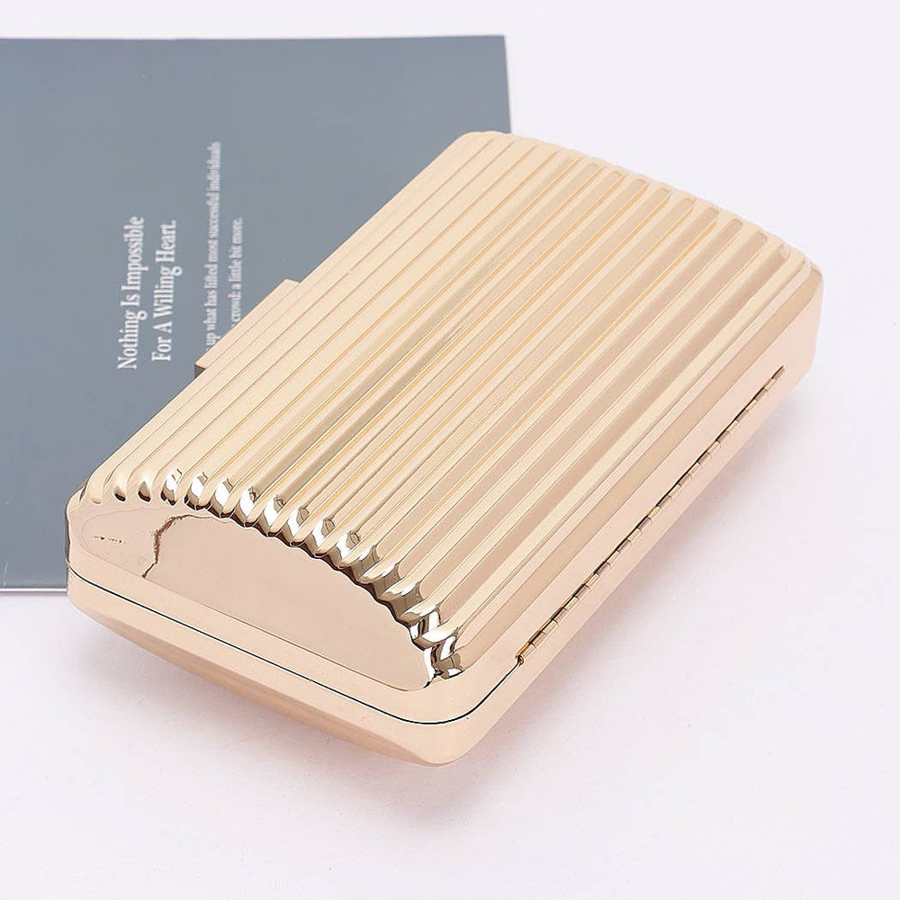 Metal Case Clutch: Silver