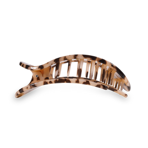 TELETIES - Round Flat Hair Clip | Large | Blonde Tortoise