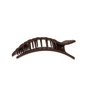 TELETIES - Flat Rectangle Hair Clip | Medium | Truly Taupe Quilted