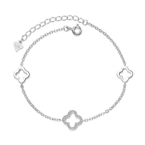 Triple Four Leaf Clover Bracelet