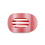 TELETIES - Round Flat Hair Clip | Medium | Calming Coral