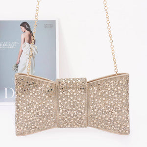 Rhinestone Party Clutch: Silver