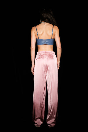 Pink Satin Trouser