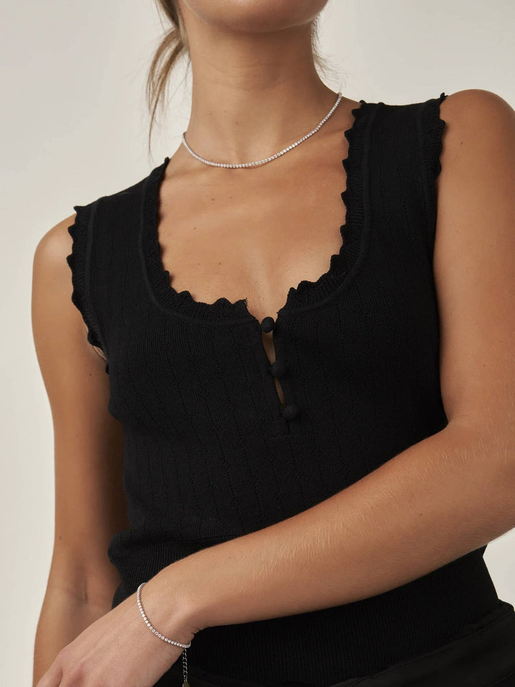 HoopLa - Tennis Necklace. Premium PV plated stainless CZ. : Yellow Gold / 4mm