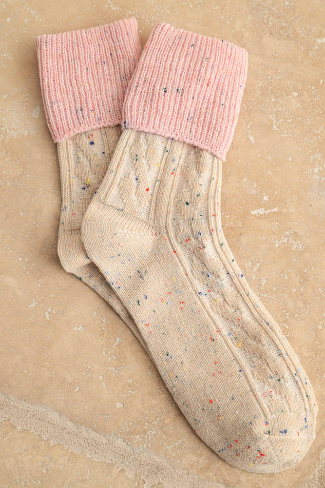 MULTI COLOR SPRINKLED SOCKS: BIRTHDAY CAKE