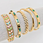 Wave Gold Bangle