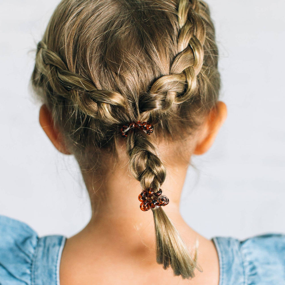 TELETIES - Spiral Hair Coils | Tiny | Tortoise Hair Ties