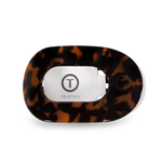TELETIES - Round Flat Hair Clip | Med. | Tortoise