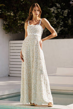 Scallop Tank Crochet Maxi Dress