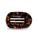 TELETIES - Round Flat Hair Clip | Small | Tortoise
