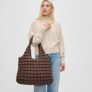 Elevate - Quilted Puffer Nylon Hobo: Navy