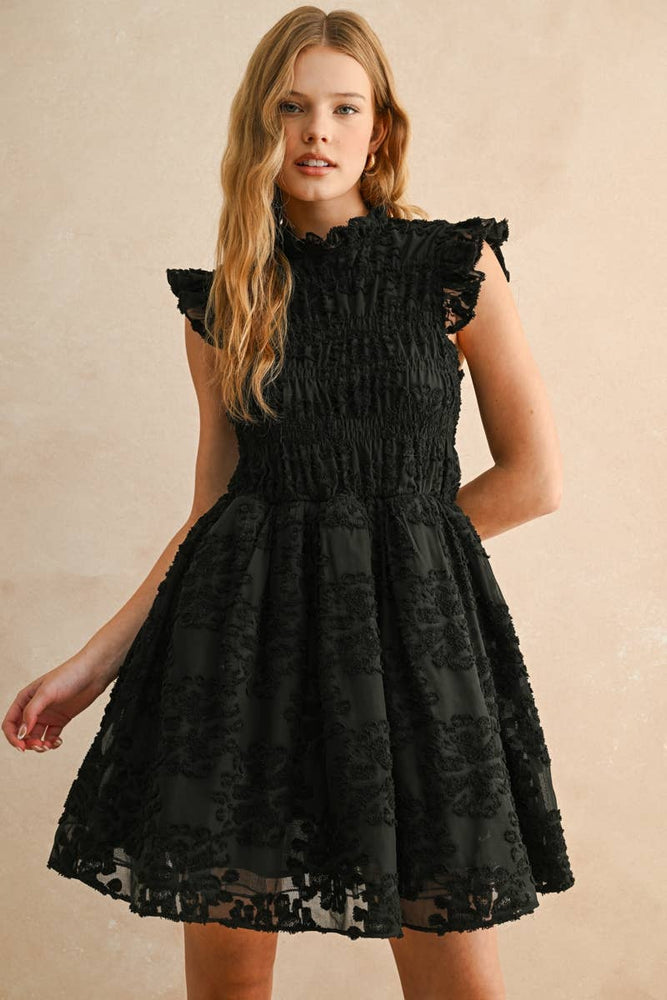 Velvet Lace Fit and Flare Dress
