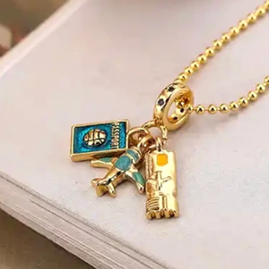 HoopLa Style - Charm Necklace - Travel Talisman Stainless Steel Necklace: Suitcase