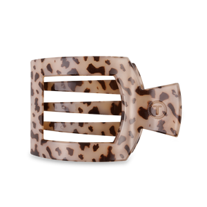 TELETIES - Square Flat Hair Clip | Large | Blonde Tortoise