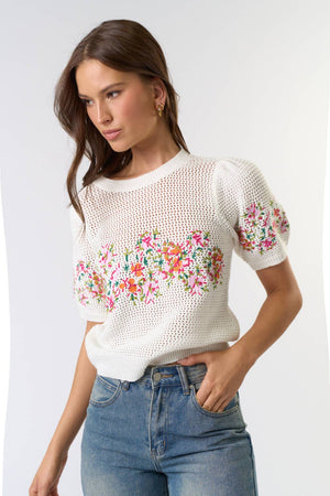 Floral Embroidered Sweater