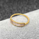 Curved Shell Fine Ring