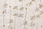 St Armands Designs of Sarasota - Diamond Bow Gold Duster Drop Earrings