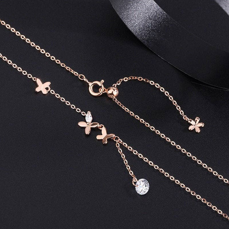 Butterfly Layered Charm Necklace