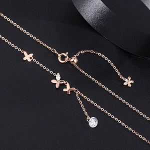 Butterfly Layered Charm Necklace