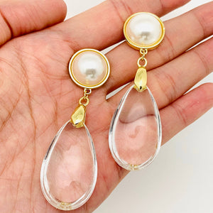 Transparent Drop-shaped Pendant Earrings