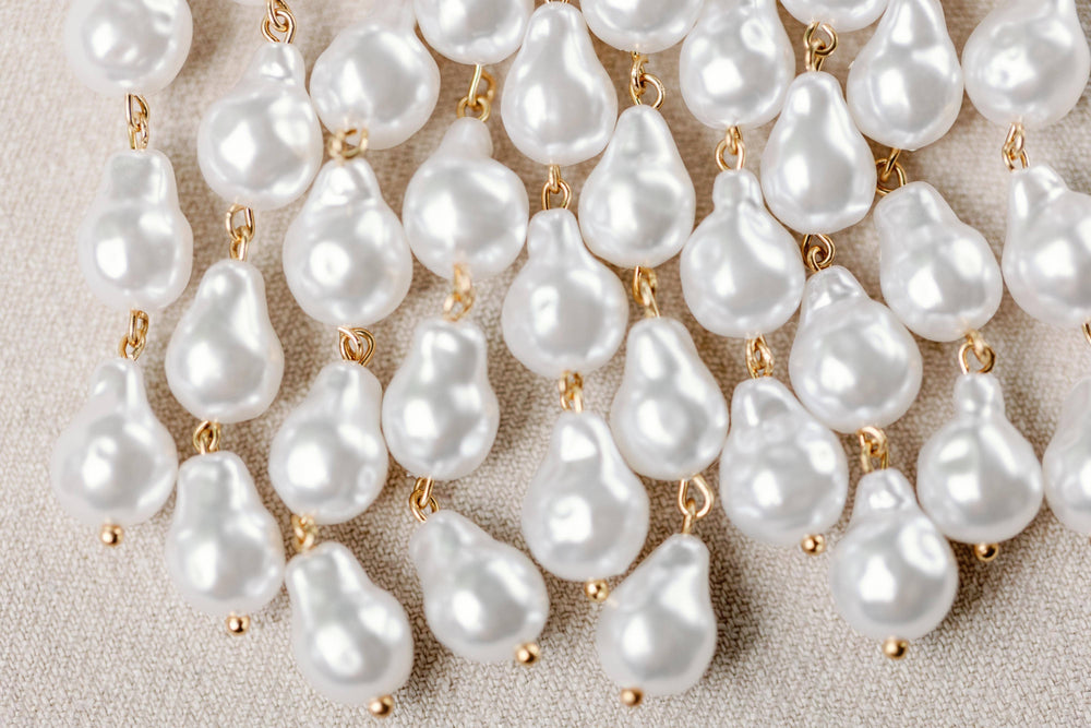 St Armands Designs of Sarasota - Natural Pearl Statement Drop Earrings