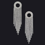 Rhinestone Fringe Tassel Earring