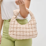 Radiance Quilted Puffer Nylon Crossbody: Black