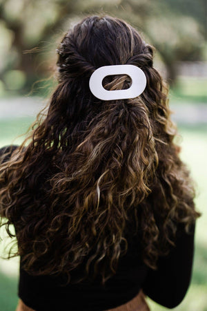 TELETIES - Round Flat Hair Clip | Med. | Toasted