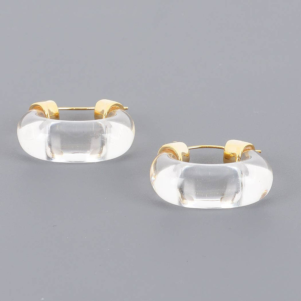 Clear Hoop Earring