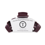 TELETIES - Classic Hair Clip | Med. | Burgundy Bliss
