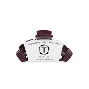 TELETIES - Classic Hair Clip | Tiny |  Burgundy Bliss