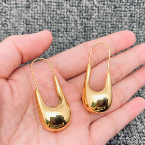 Pin Design Glossy Earrings