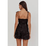 Black Floral Mini Dress
