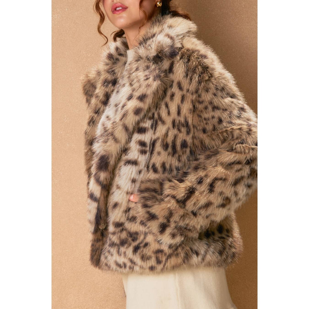 Wanderroot Leopard Fur Jacket