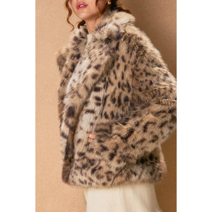 Wanderroot Leopard Fur Jacket