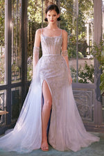 Baby Blue Beaded Gown