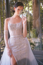 Baby Blue Beaded Gown