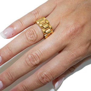 Olivia Watch Strap Ring: Gold