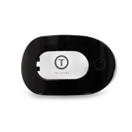 TELETIES - Round Flat Hair Clip | Med. | Jet Black